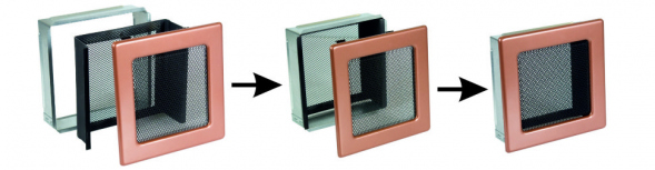 11х11 черная/латунь пористая