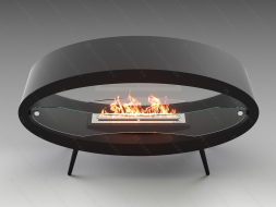 Напольный биокамин Lux Fire &amp;quot;Эллипс&amp;quot; 1200