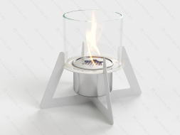 Настольный биокамин Lux Fire &amp;quot;Альфа&amp;quot; (белый)