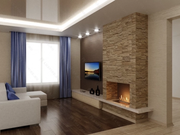Автоматический биокамин Lux Fire Smart Flame 1200 RC INOX