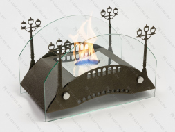 Настольный биокамин Lux Fire "Пушкинский мост" М (бронза)