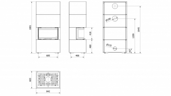 Каминокомплект Home Easy Box с топкой NBC, белый